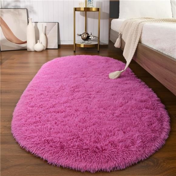 Fluffy Rugs for Bedroom, Shag Cute Area Rug for Girls/Boys and Kids Baby Room - Picture 1 of 7